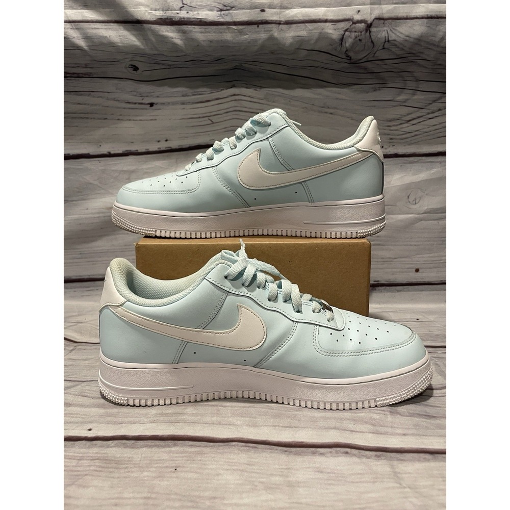 Nike Mens Size 13 Air Force 1 Low '07 Glacier Blue White FJ4146-400